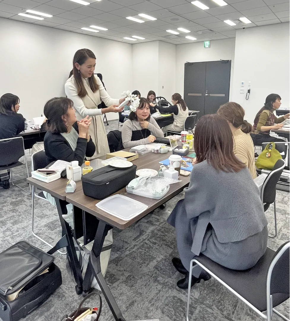 リアル勉強会で指導する様子